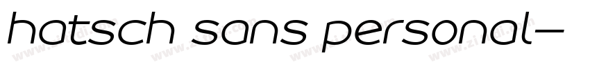 hatsch sans personal字体转换